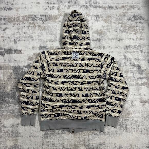 Authentic Bape 2000’s Tribal Camo Waffle Thermal Full Zip Hoodie M - Picture 4 of 6
